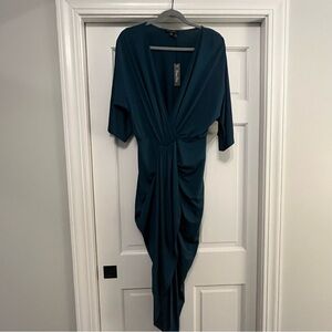 Chic Deep Teal Midi Dress